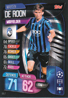 Marten de Roon Atalanta BC 2019/20 Topps Match Attax CL #ATA7